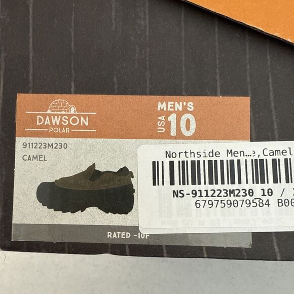 Northside Dawson Shoes Mens Size 10 Brown Polar Suede Slip-On Insulated - Picture 10 of 11